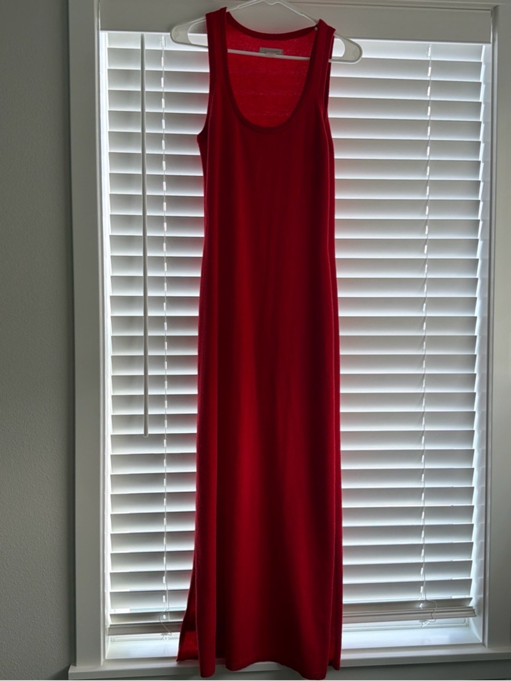 Outerknown Red Cashmere Sleeveless Maxi Dress